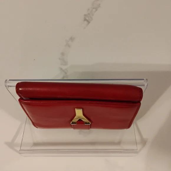 EUC Yves Saint Laurent Wallet - Red Leather Compact - Picture 4 of 10